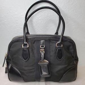 🔹️SOLD Authentic Prada Nylon Leather Handbag